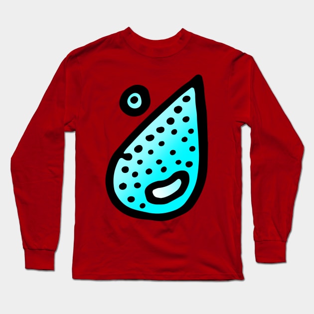 Simple Water Drop Drawing Long Sleeve T-Shirt by VANDERVISUALS